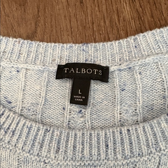 Talbots Light Blue Cable Knit Sweater - Picture 7 of 9